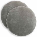 vidaXL Poťah na podložku 2 pcs HEERLEN Tmavosivá Ø 40 cm