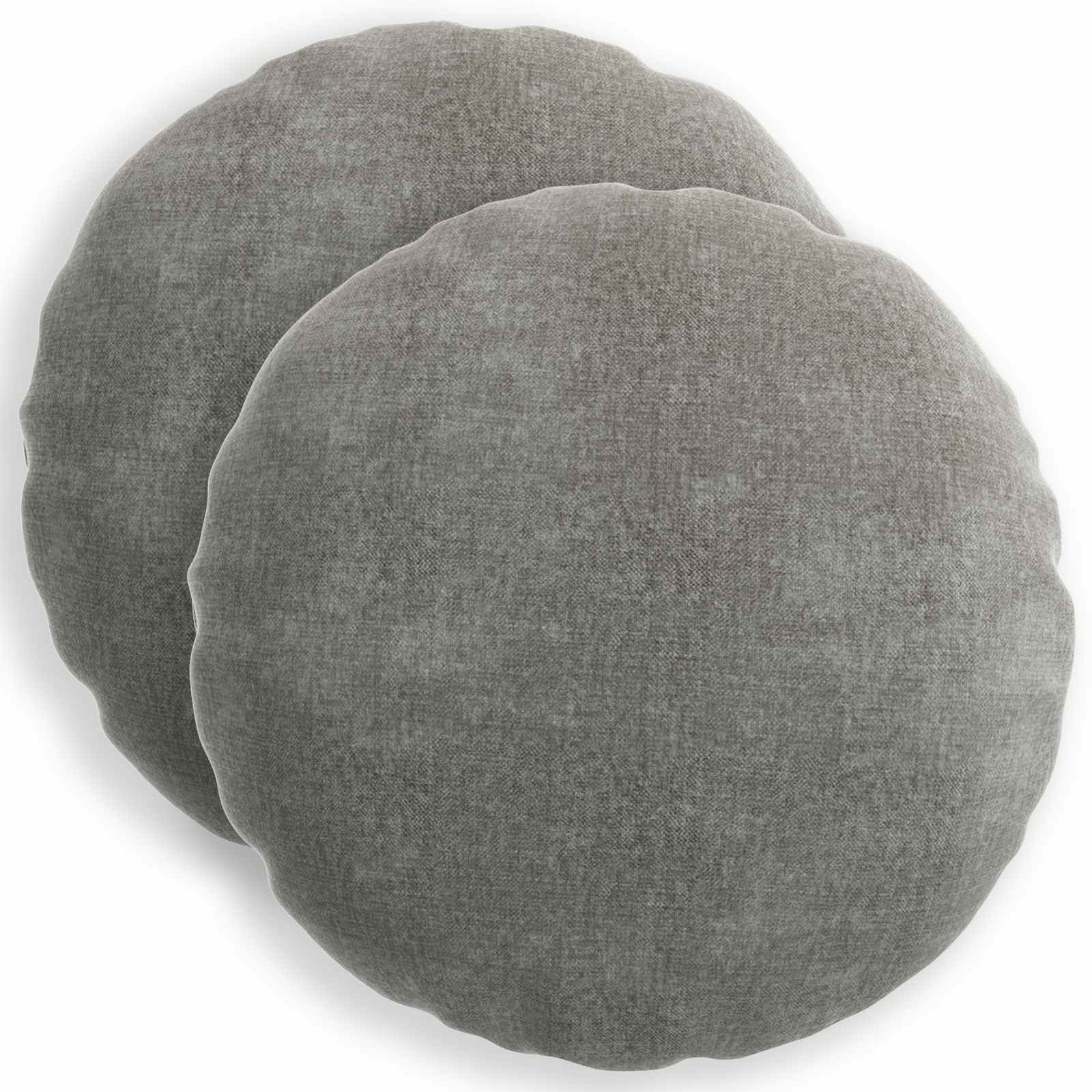 922307_1.jpg vidaXL Poťah na podložku 2 pcs HEERLEN Tmavosivá Ø 40 cm – Obrázok 1
