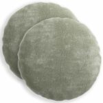 vidaXL Poťah na podložku 2 pcs HEERLEN Zelená Ø 40 cm Čenilová tkanina