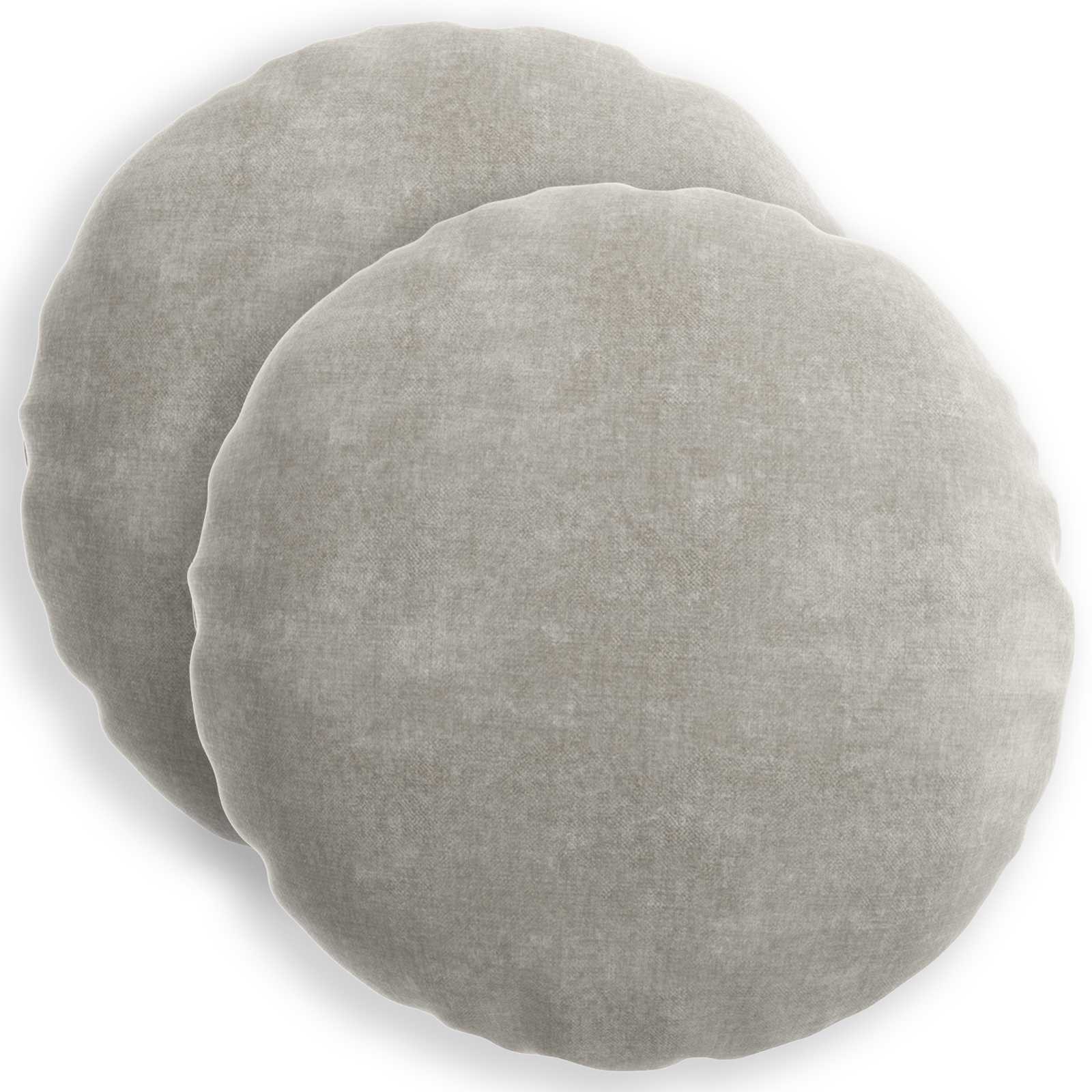 922633_1.jpg vidaXL Poťah na podložku 2 pcs HEERLEN Svetlosivá Ø 50 cm – Obrázok 1