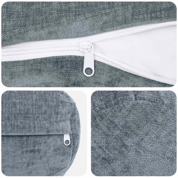 vidaXL Poťah na podložku 6 ks HEERLEN Svetlomodrá Ø 15 x 40 cm – Obrázok 5