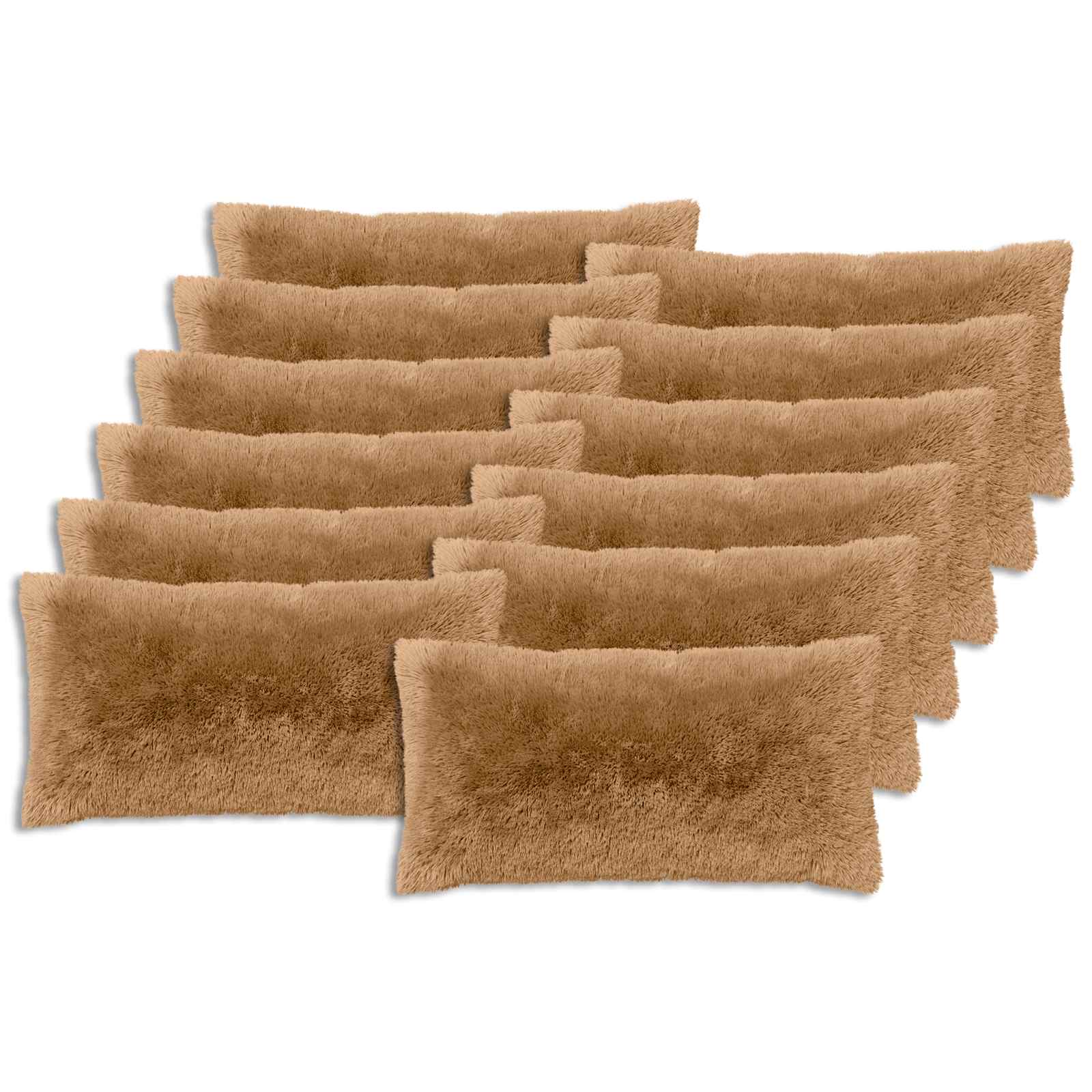 925947_1.jpg vidaXL Podložka s vankúšom HEERLEN 12 ks Sivohnedá PV fleece – Obrázok 1