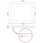 vidaXL Obdĺžnikový stôl 90 x 50 x 3,5 cm Obdĺžnikový Tmavohnedá – Obrázok 9