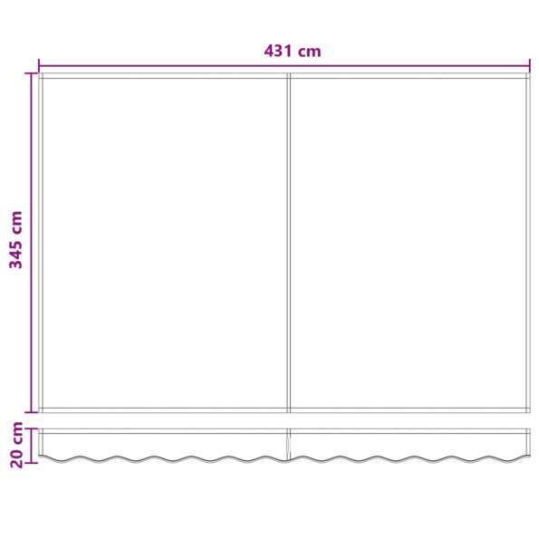 vidaXL Náhradná látka na markízu Tmavozelená 4,5 × 3,5 m Polyester – Obrázok 8