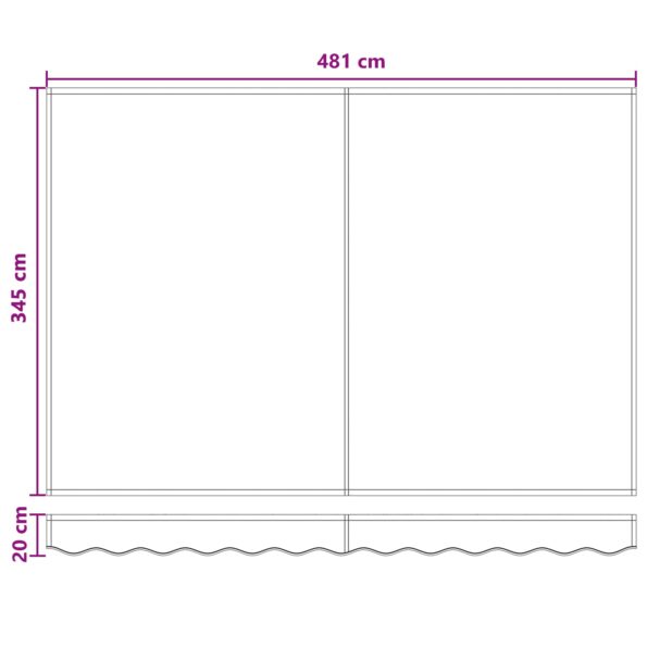 vidaXL Náhradná látka na markízu Tmavozelená 5 × 3,5 m Polyester – Obrázok 8