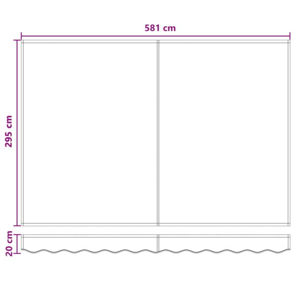 vidaXL Náhradná látka na markízu Tmavozelená 6 x 3 m Polyester – Obrázok 8