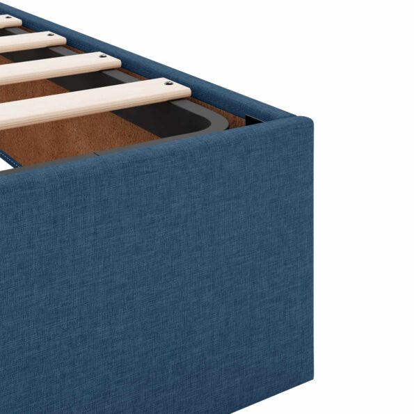 vidaXL Polohovací postel s matrací Modrá 200 x 200 cm Látka – Obrázok 10