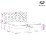 vidaXL Polohovací postel s matrací Modrá 200 x 200 cm Látka – Obrázok 11