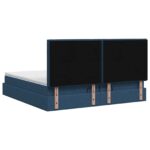 vidaXL Polohovací postel s matrací Modrá 200 x 200 cm Látka – Obrázok 8