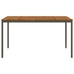 vidaXL Záhradný barový stôl Prírodná a kávová 196 x 100,5 x 105 cm – Obrázok 3