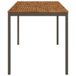 vidaXL Záhradný barový stôl Prírodná a kávová 196 x 100,5 x 105 cm – Obrázok 4
