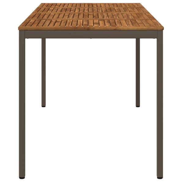 vidaXL Záhradný barový stôl Prírodná a kávová 196 x 100,5 x 105 cm – Obrázok 4