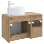 vidaXL Sada kúpeľňového nábytku 2 ks Dub artisan Kompozitné drevo – Obrázok 6