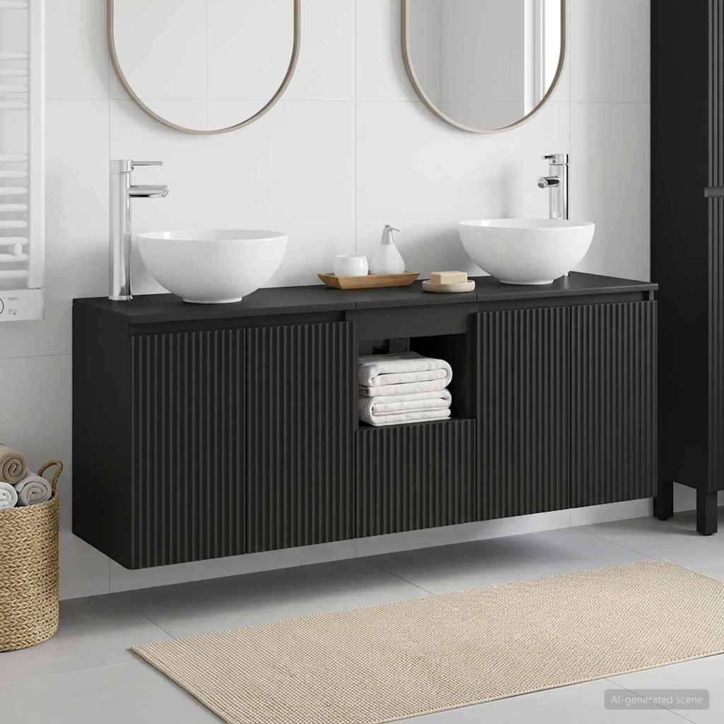 3405618_1.jpg vidaXL Set kabinetov do kúpeľne 3 ks Čierna 49,5 x 35 x 63 cm – Obrázok 1