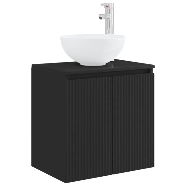 vidaXL Set kabinetov do kúpeľne 3 ks Čierna 49,5 x 35 x 63 cm – Obrázok 5