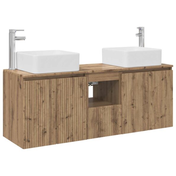 vidaXL Set kabinetov do kúpeľne 3 ks Dub artisan 49,5 x 41 x 63 cm – Obrázok 2