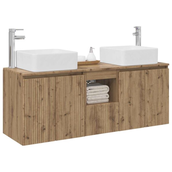 vidaXL Set kabinetov do kúpeľne 3 ks Dub artisan 49,5 x 41 x 63 cm – Obrázok 3