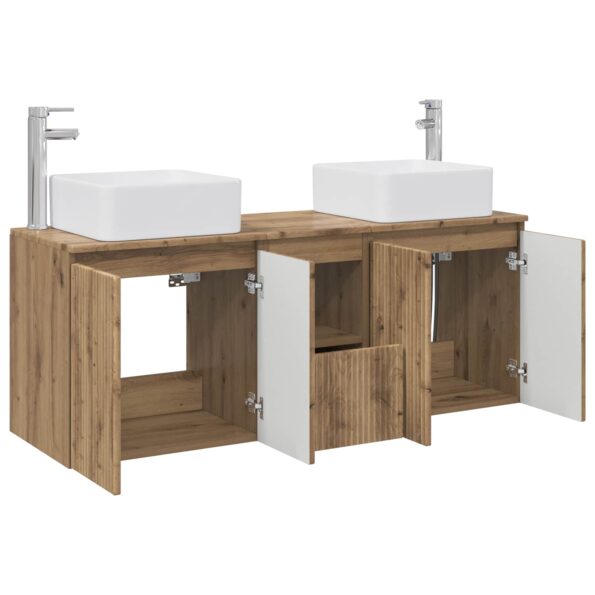vidaXL Set kabinetov do kúpeľne 3 ks Dub artisan 49,5 x 41 x 63 cm – Obrázok 4