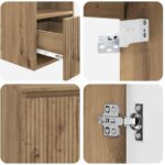 vidaXL Set kabinetov do kúpeľne 3 ks Dub artisan 49,5 x 41 x 63 cm – Obrázok 9