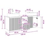 vidaXL Set kabinetov do kúpeľne 3 ks Betónovo sivá 49,5 x 41 x 62,5 cm – Obrázok 11