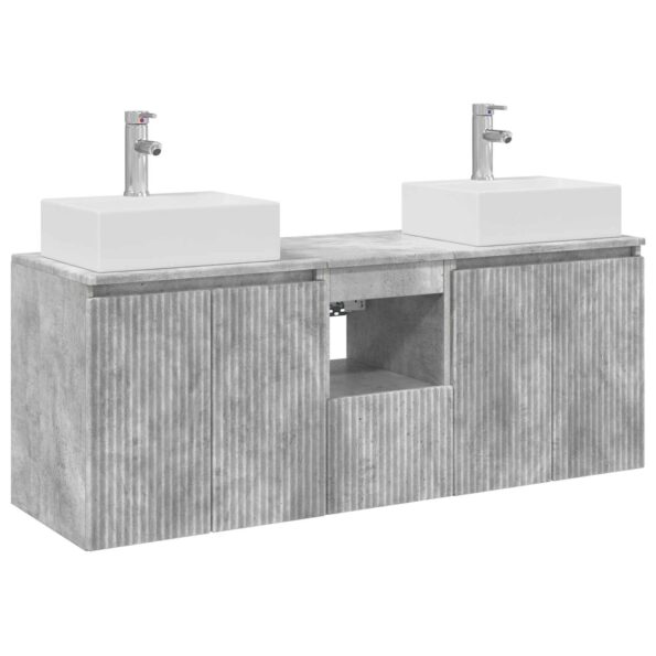 vidaXL Set kabinetov do kúpeľne 3 ks Betónovo sivá 49,5 x 41 x 62,5 cm – Obrázok 2
