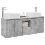 vidaXL Set kabinetov do kúpeľne 3 ks Betónovo sivá 53 x 35 x 63 cm – Obrázok 3