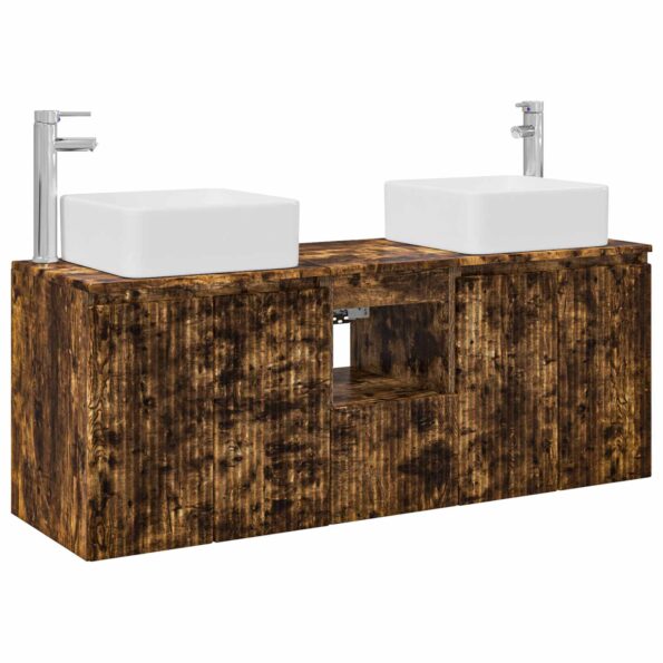 vidaXL Set kabinetov do kúpeľne 3 ks Dymový dub 53 x 35 x 63 cm – Obrázok 2