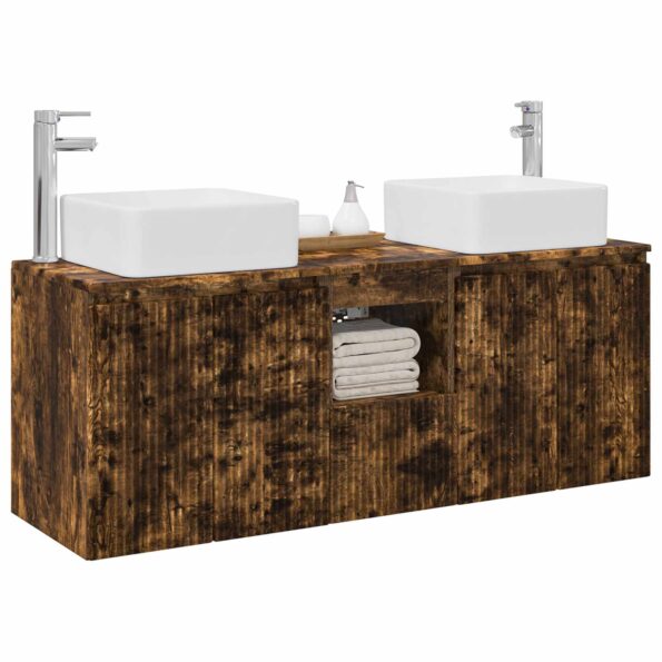 vidaXL Set kabinetov do kúpeľne 3 ks Dymový dub 53 x 35 x 63 cm – Obrázok 3