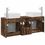 vidaXL Set kabinetov do kúpeľne 3 ks Dymový dub 53 x 35 x 63 cm – Obrázok 8