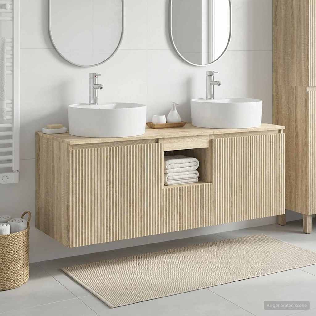3405679_1.jpg vidaXL Set kabinetov do kúpeľne 3 ks Dub sonoma 49,5 x 44,5 x 65 cm – Obrázok 1