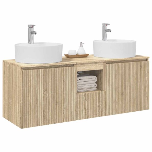 vidaXL Set kabinetov do kúpeľne 3 ks Dub sonoma 49,5 x 44,5 x 65 cm – Obrázok 3