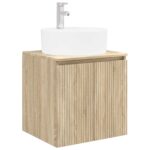 vidaXL Set kabinetov do kúpeľne 3 ks Dub sonoma 49,5 x 44,5 x 65 cm – Obrázok 5