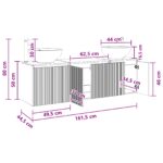 vidaXL Set kabinetov do kúpeľne 3 ks Betónovo sivá 49,5 x 44,5 x 65 cm – Obrázok 11