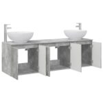 vidaXL Set kabinetov do kúpeľne 3 ks Betónovo sivá 49,5 x 44,5 x 65 cm – Obrázok 3