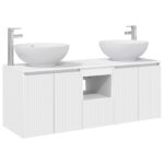vidaXL Set kabinetov do kúpeľne 3 ks Biela 49,5 x 44,5 x 65 cm – Obrázok 2
