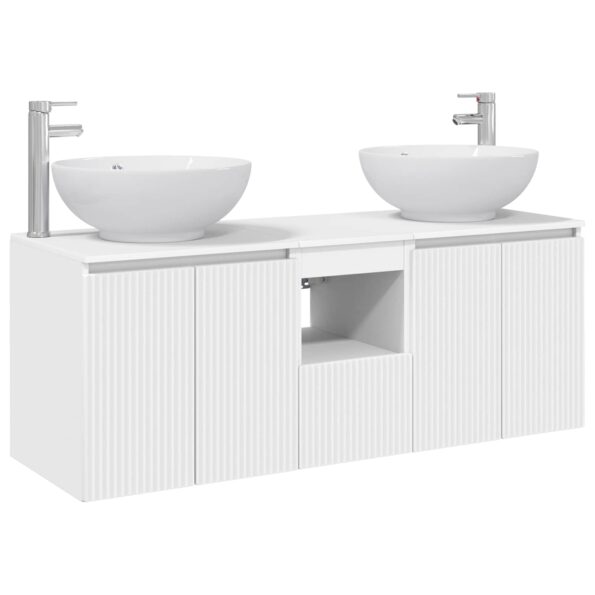 vidaXL Set kabinetov do kúpeľne 3 ks Biela 49,5 x 44,5 x 65 cm – Obrázok 2