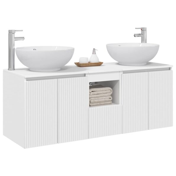 vidaXL Set kabinetov do kúpeľne 3 ks Biela 49,5 x 44,5 x 65 cm – Obrázok 3