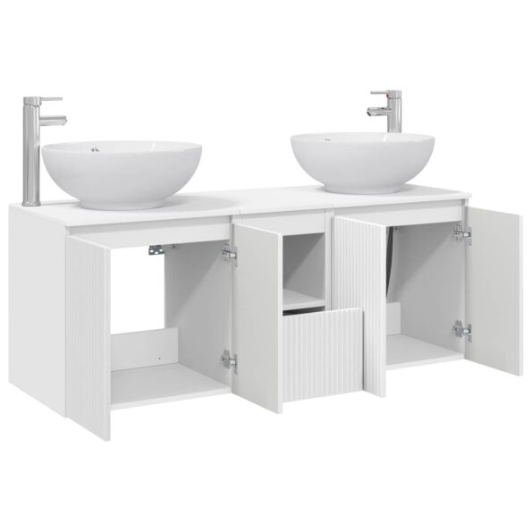 vidaXL Set kabinetov do kúpeľne 3 ks Biela 49,5 x 44,5 x 65 cm – Obrázok 4
