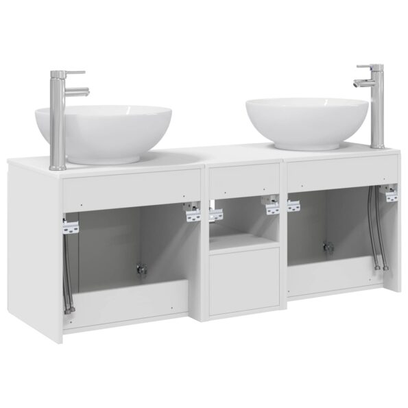 vidaXL Set kabinetov do kúpeľne 3 ks Biela 49,5 x 44,5 x 65 cm – Obrázok 8