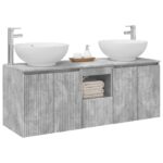 vidaXL Set kabinetov do kúpeľne 3 ks Betónovo sivá 49,5 x 44,5 x 65 cm – Obrázok 3