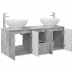 vidaXL Set kabinetov do kúpeľne 3 ks Betónovo sivá 49,5 x 44,5 x 65 cm – Obrázok 4