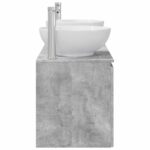 vidaXL Set kabinetov do kúpeľne 3 ks Betónovo sivá 49,5 x 44,5 x 65 cm – Obrázok 7