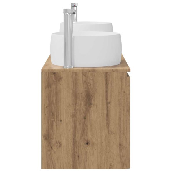vidaXL Set kabinetov do kúpeľne 3 ks Dub artisan 49,5 x 44,5 x 66 cm – Obrázok 6