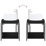 vidaXL Set kabinetov do kúpeľne 3 ks Čierna 49,5 x 44,5 x 66 cm – Obrázok 11