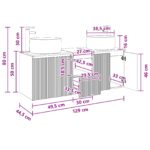 vidaXL Set kabinetov do kúpeľne 3 ks Čierna 49,5 x 44,5 x 66 cm – Obrázok 12