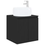 vidaXL Set kabinetov do kúpeľne 3 ks Čierna 49,5 x 44,5 x 66 cm – Obrázok 5