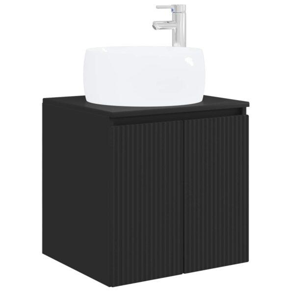 vidaXL Set kabinetov do kúpeľne 3 ks Čierna 49,5 x 44,5 x 66 cm – Obrázok 5