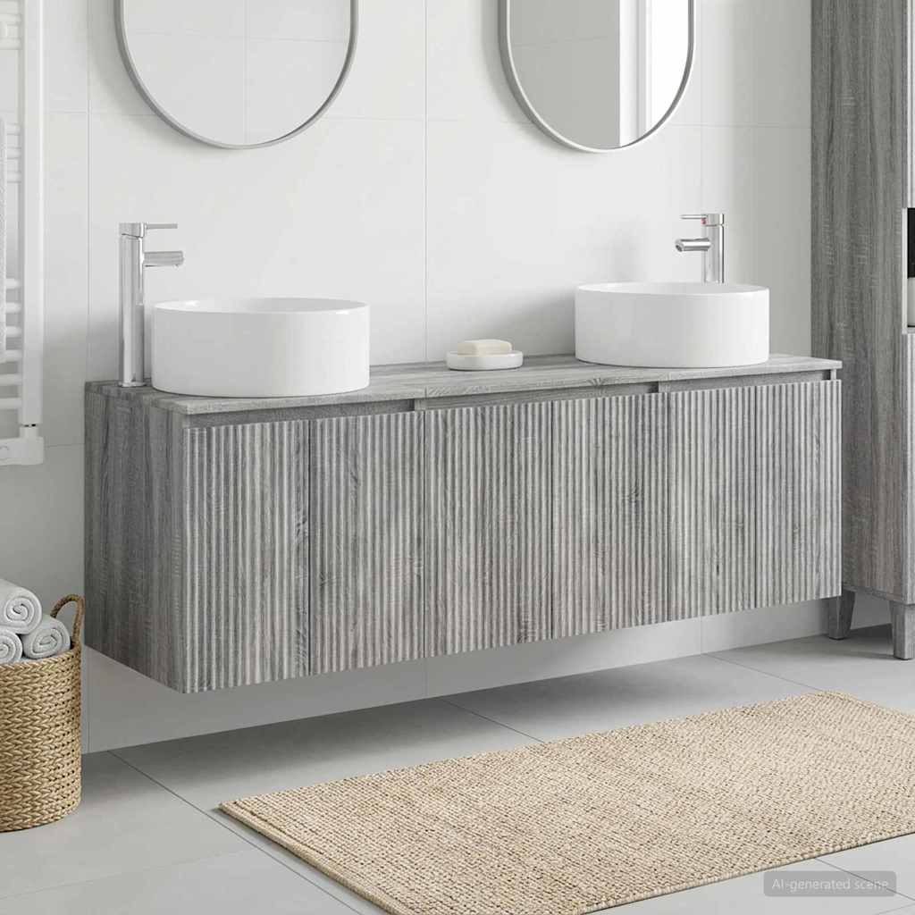 3405733_1.jpg vidaXL Set kabinetov do kúpeľne 3 ks Sivý Sonoma 49,5 x 44,5 x 65,5 cm – Obrázok 1