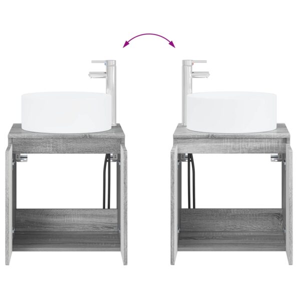 vidaXL Set kabinetov do kúpeľne 3 ks Sivý Sonoma 49,5 x 44,5 x 65,5 cm – Obrázok 10