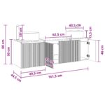 vidaXL Set kabinetov do kúpeľne 3 ks Sivý Sonoma 49,5 x 44,5 x 65,5 cm – Obrázok 11